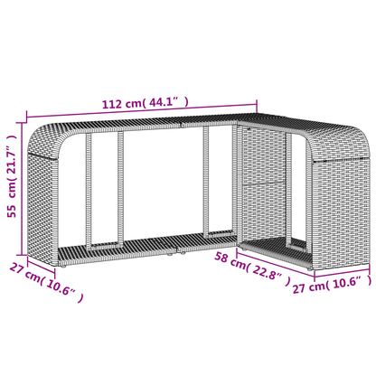 11-tlg. Garten-Sofagarnitur mit Kissen Schwarz Poly Rattan