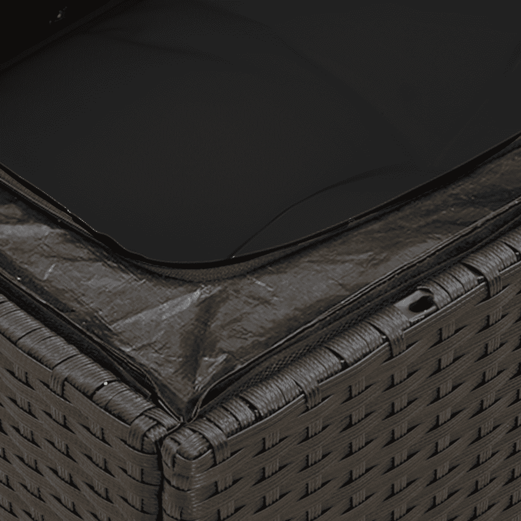 5-tlg. Garten-Sofagarnitur mit Kissen Schwarz Poly Rattan