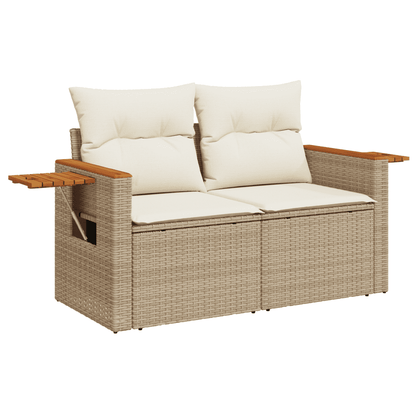 Patio Sofa Set 3-Sitzer Beige and Cream