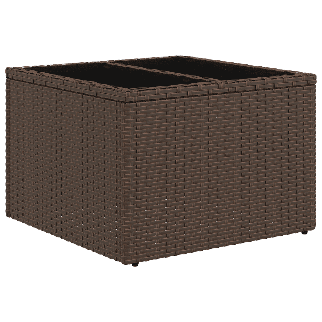 6-teiliges Gartensofa-Set mit Kissen, braun, Polyrattan