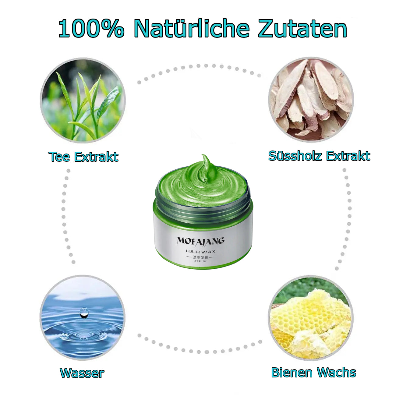 Grün Temporäre Haarfarbe 120g Wachs Styling 🎉 Mengenrabatt! Ab 3 Stück nur 9,90 pro Haarfarbe!