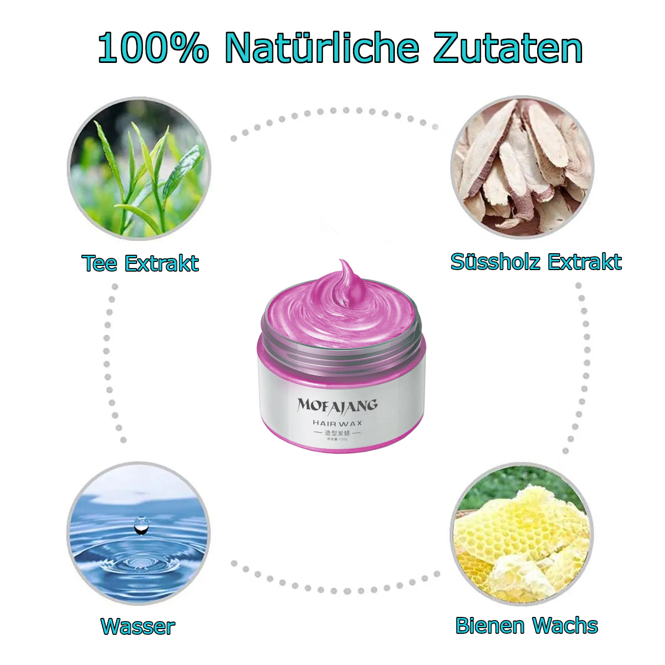 Pink Temporäre Haarfarbe 120g Wachs Styling 🎉 Mengenrabatt! Ab 3 Stück nur 9,90 pro Haarfarbe!