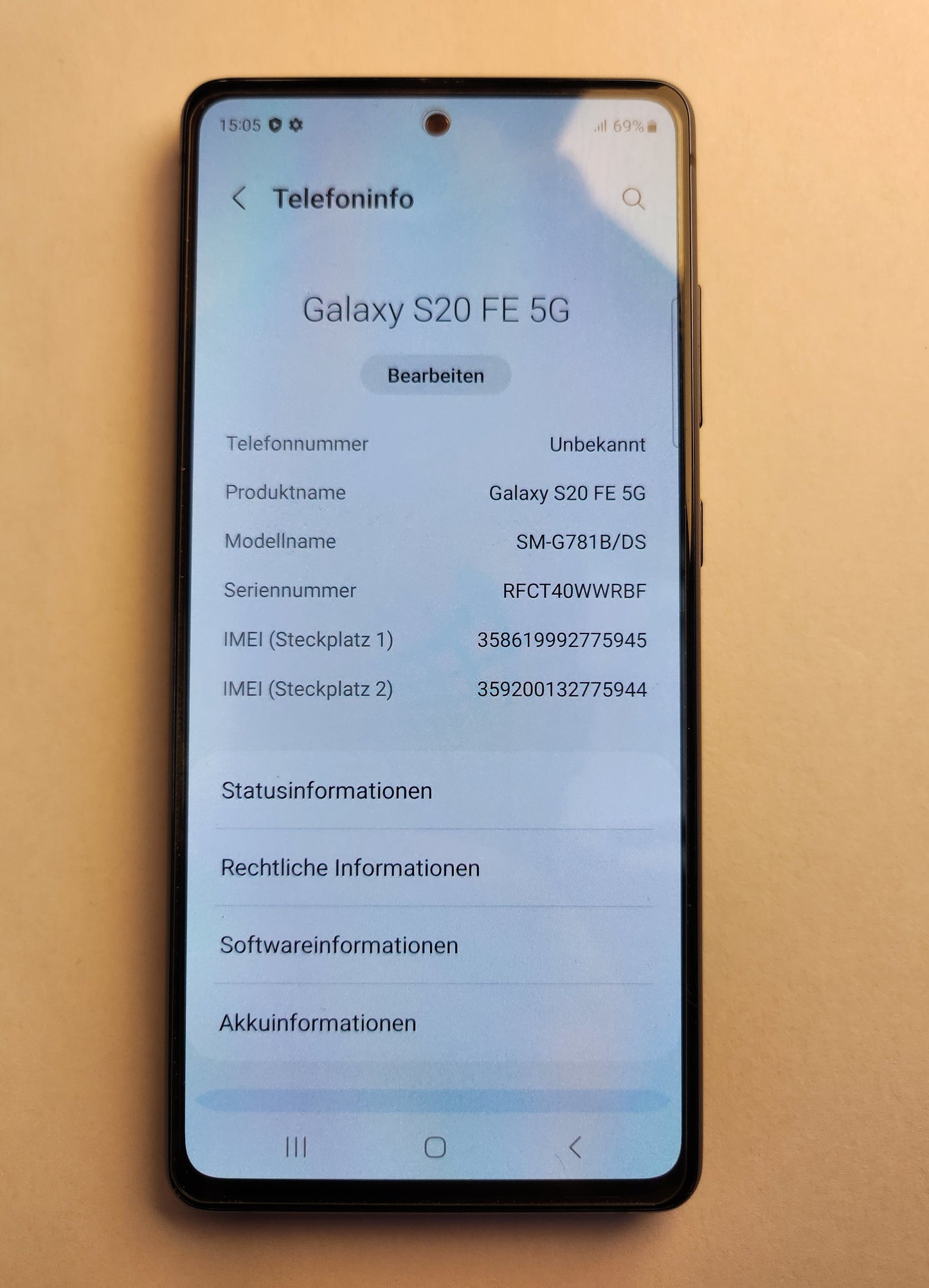 Gebrauchtes Galaxy S20 FE 5G - 128 GB | Top-Zustand mit Displayschutz | Günstige Gelegenheit