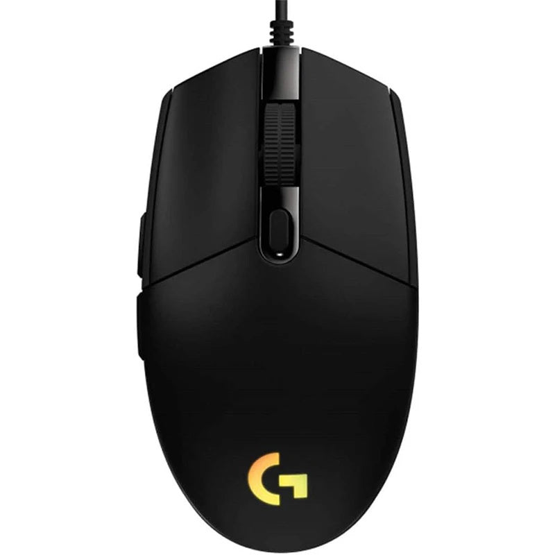 Logitech G203 Gaming-Maus – 8.000 DPI Sensor, LIGHTSYNC RGB-Beleuchtung, 6 programmierbare Tasten, Mechanische Tastenfederspannung, Anpassbar mit G HUB – Schwarz