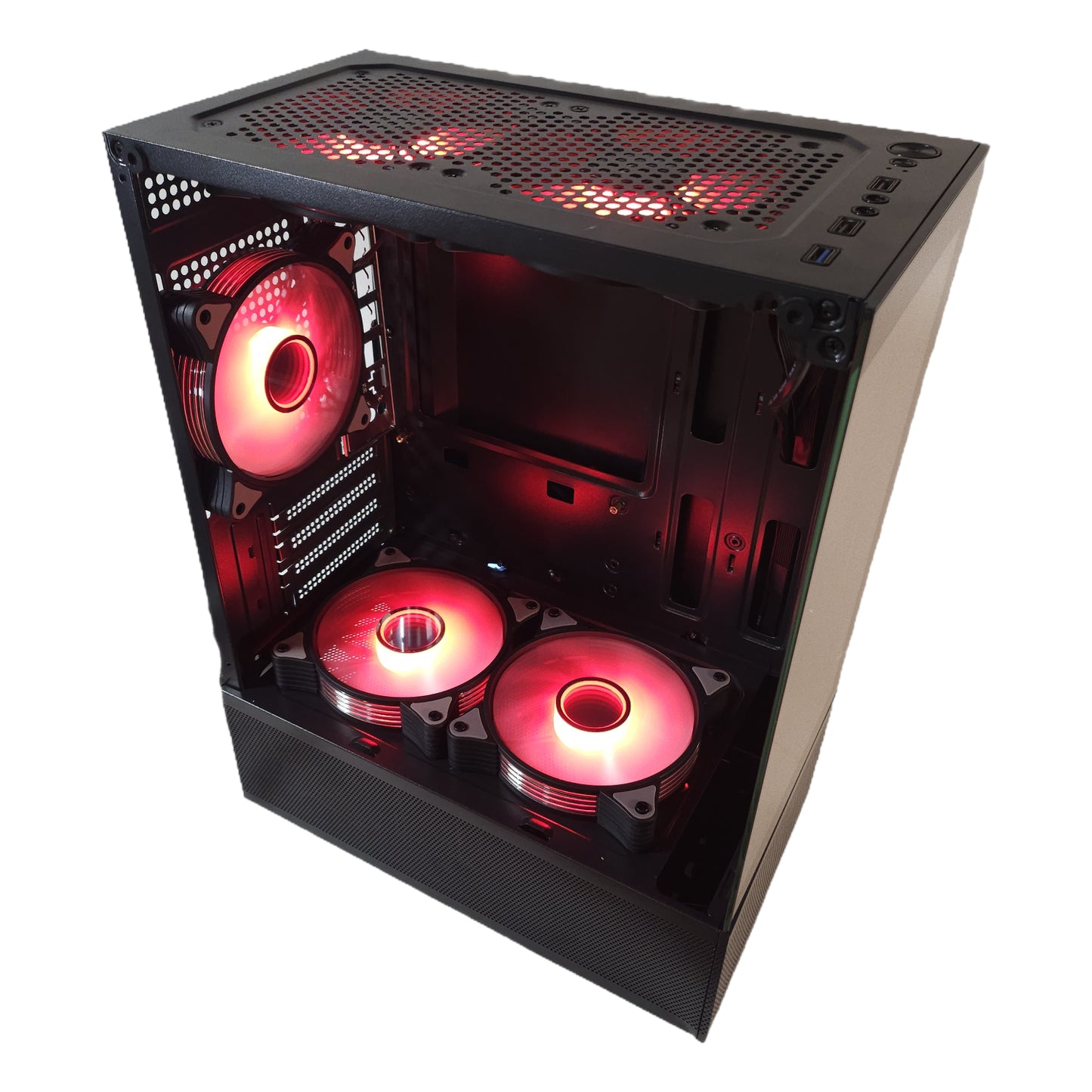 Gaming PC Gehäuse mit Vorinstallierten Lüftern MC-SE, Micro-ATX – Ultimative Kühlung & Modernes Design für Gamer