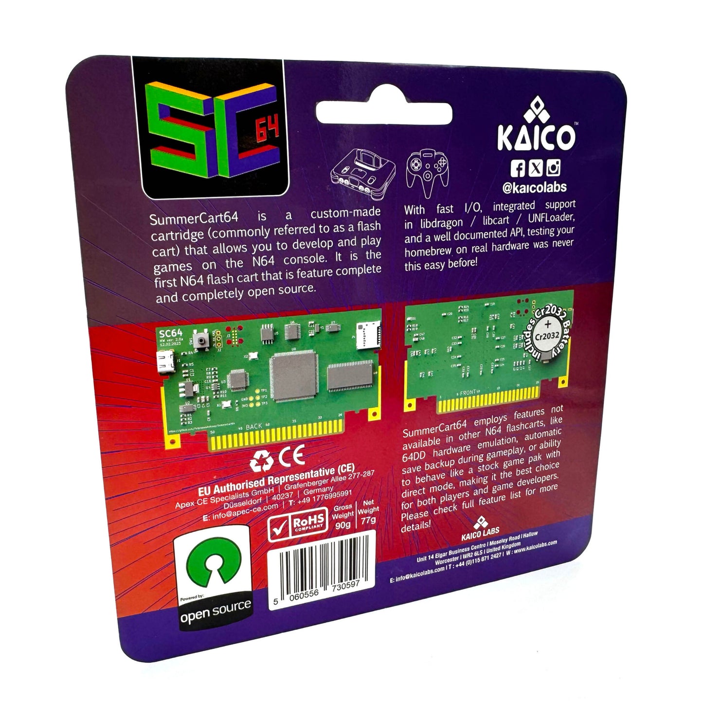 KAICO SummerCart64 – SC 64 N64 Flash Cartridge mit 64DD Support & SD