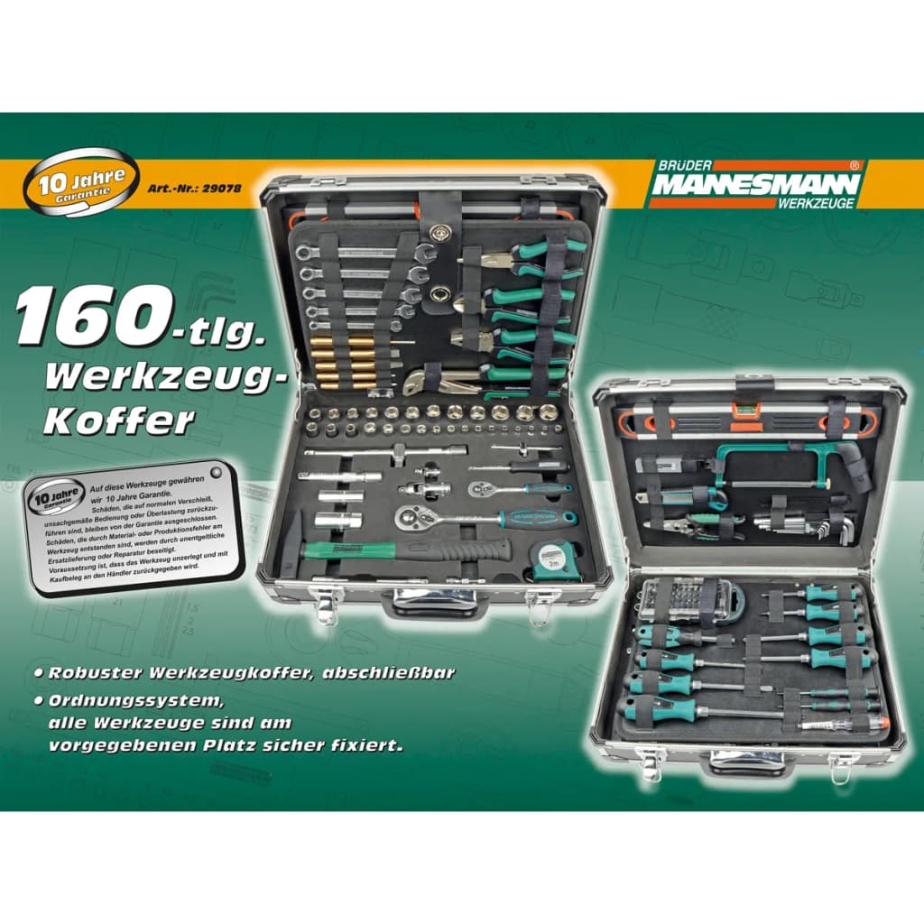 Brüder Mannesmann jeu d'outils 160 pièces 29078