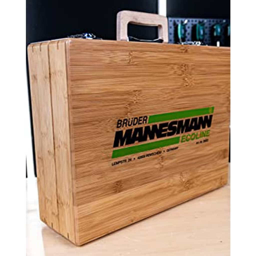 Frères Mannesmann 108 pièces. Coffret à outils en bambou