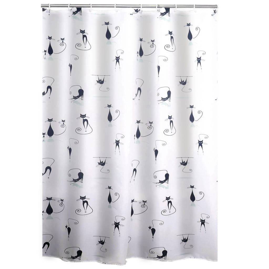 Duschvorhang Textile Katzenmotiv