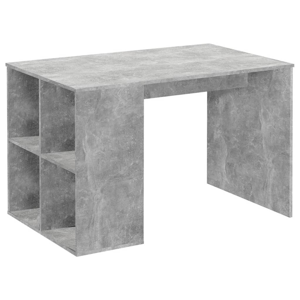 Schreibtisch mit Regal 117×73×75 cm Betonoptik