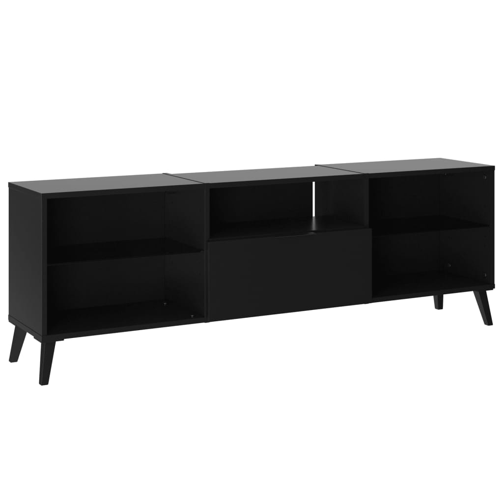 TV-Schrank 153,5x31,7x52 cm Schwarz