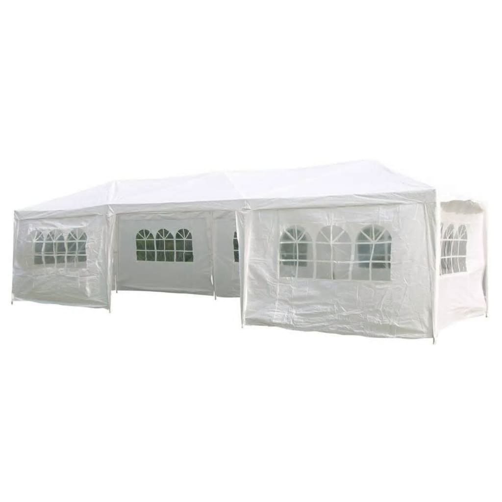 Tente de fête HI avec parois latérales 3 x 9 m blanche