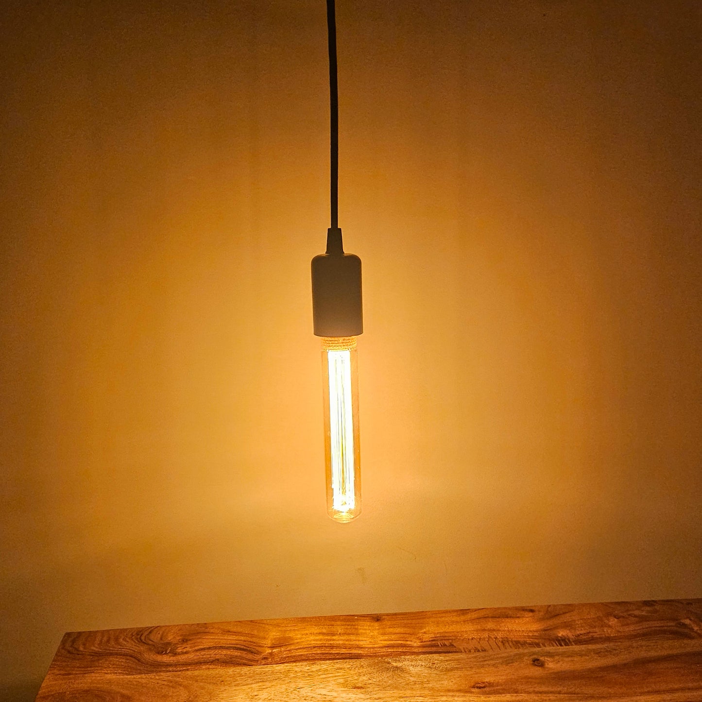 Suspension vintage, 1 ampoule, avec ampoule d'ambiance LED | Noir | E27 | 1800 K