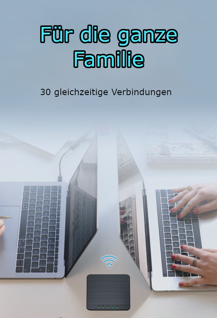 Mobiler 4G LTE WLAN-Router mit USB-C, 300 Mbit/s, weltweit nutzbar