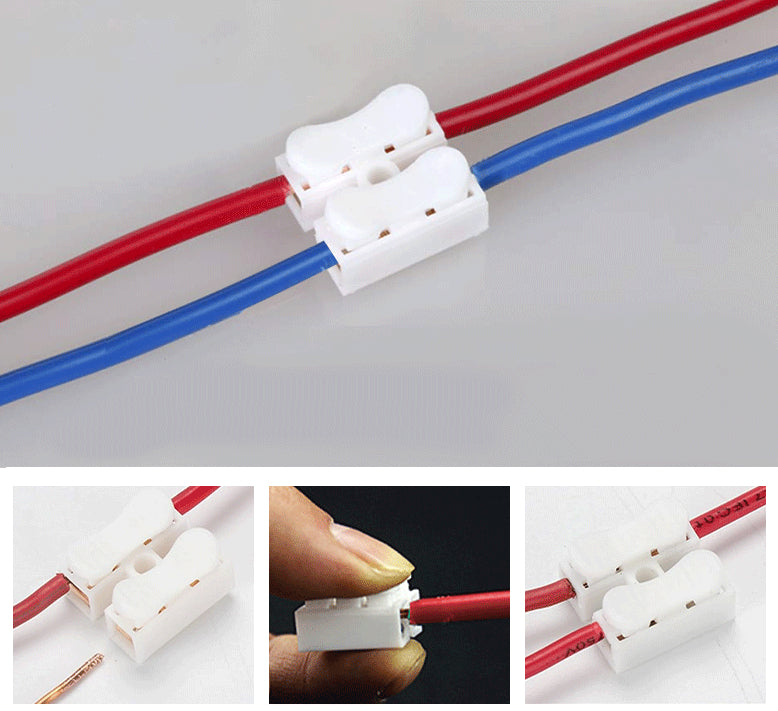 Serre-câble pratique avec levier – lot de 2, idéal pour le raccordement de lampes