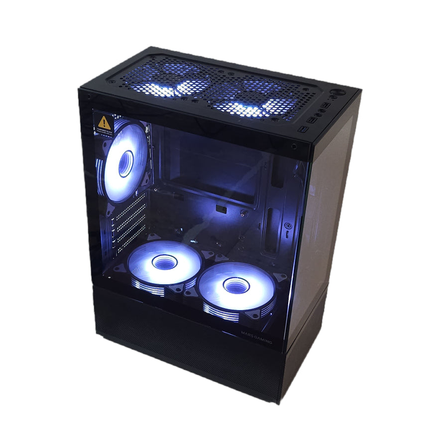 Gaming PC Gehäuse mit Vorinstallierten Lüftern MC-SE, Micro-ATX – Ultimative Kühlung & Modernes Design für Gamer