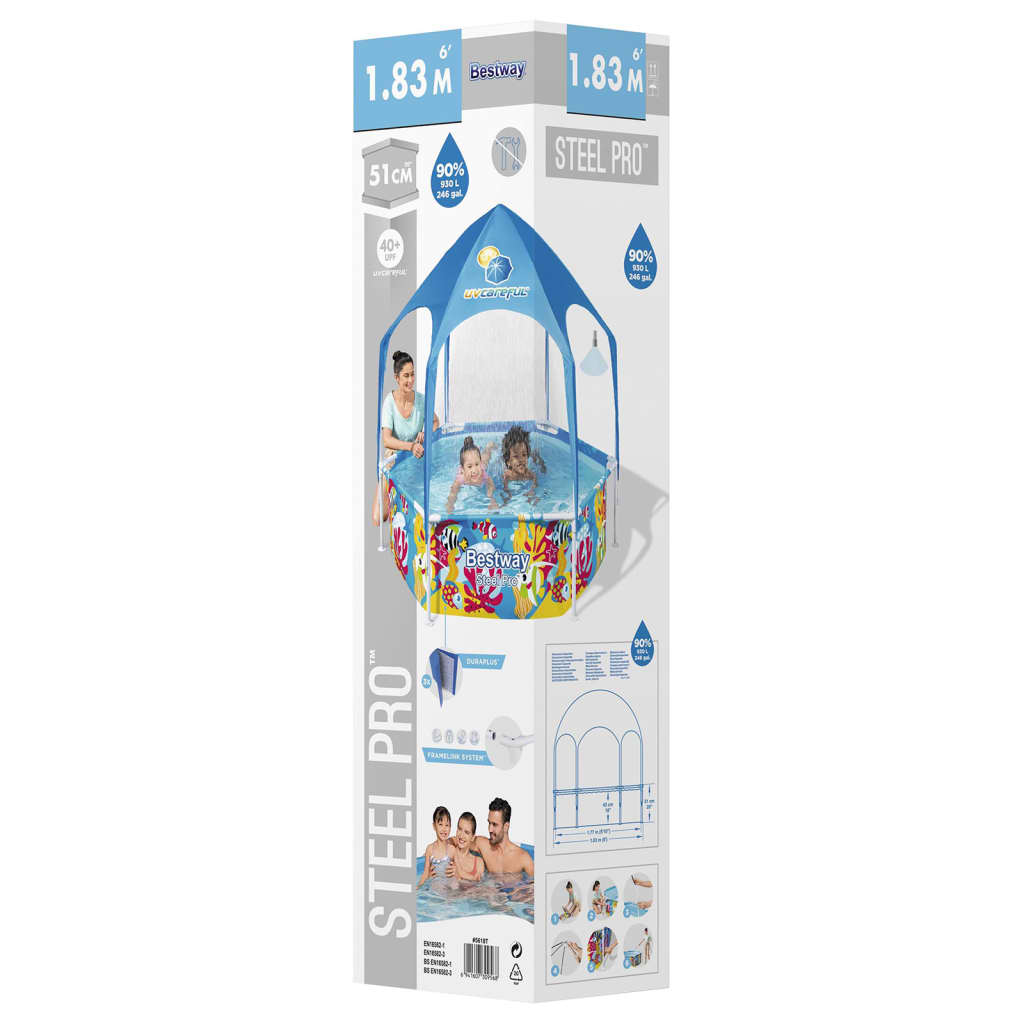 Piscine pour enfants Bestway Steel Pro UV Careful 183x51 cm