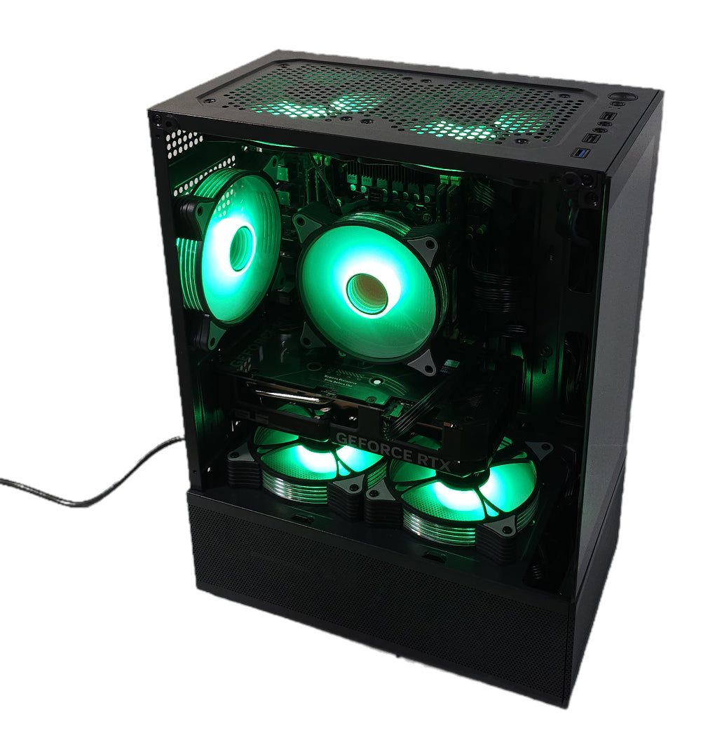 High-Performance-PC Workstation mit GeForce RTX 4060 – Xeon E5-2697 v4, 32 GB RAM (Upgrade auf 64 GB möglich), RGB, 512 GB SSD – Gaming und Kreatives