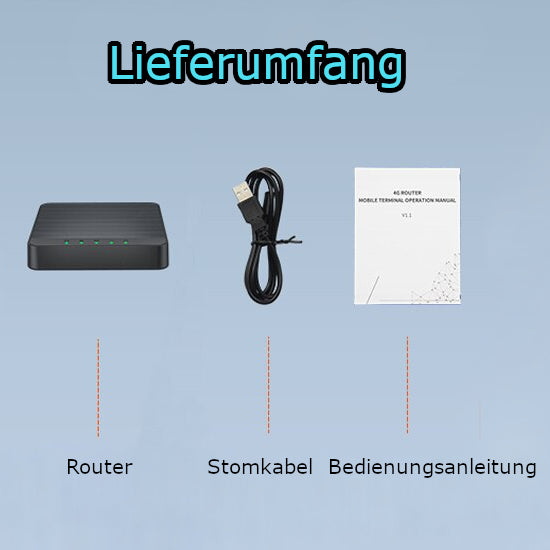 Mobiler 4G LTE WLAN-Router mit USB-C, 300 Mbit/s, weltweit nutzbar