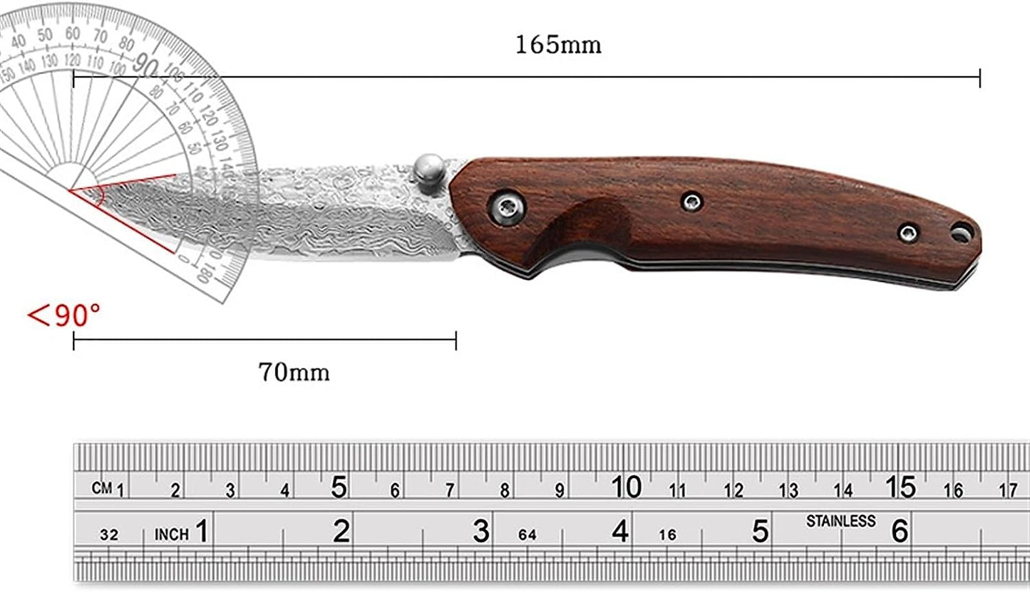 Praktisches Sackmesser Klapmesser Sicherung Holz 12cm Messer