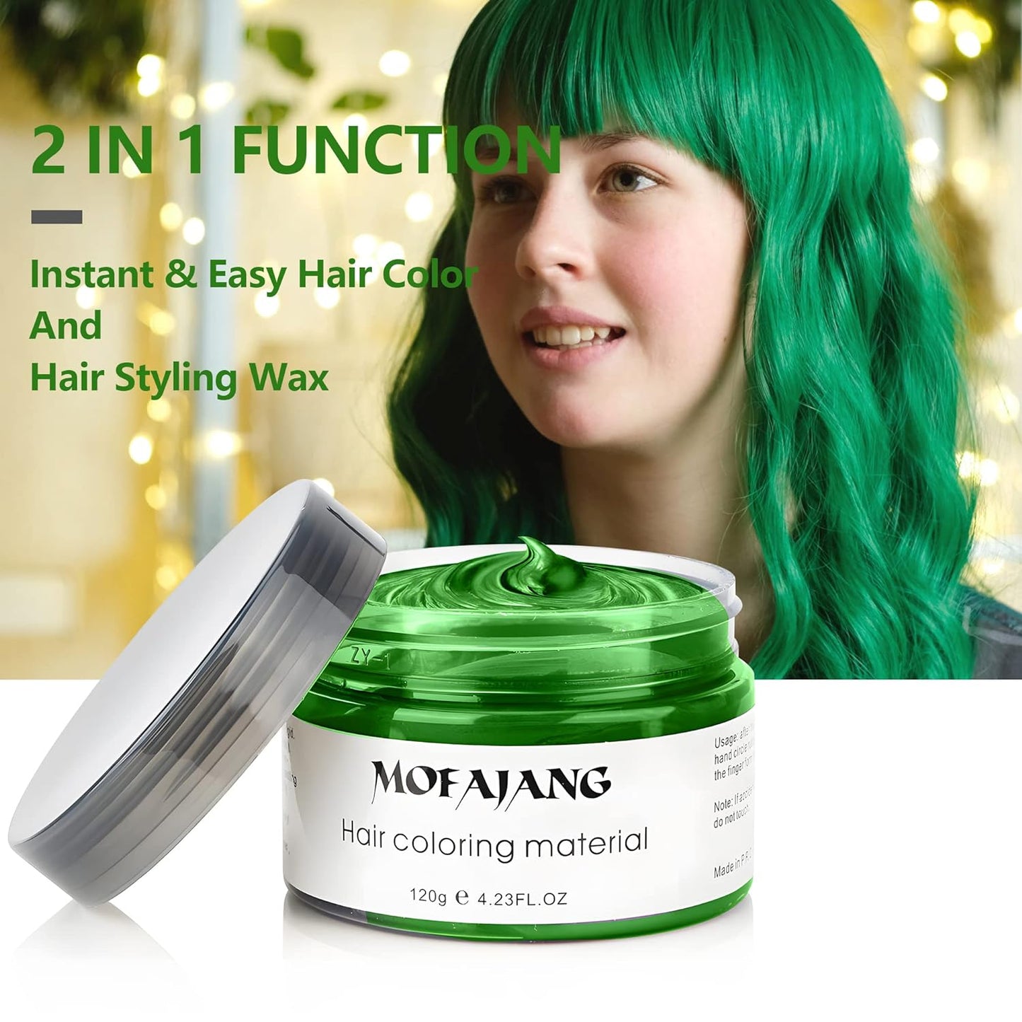 Grün Temporäre Haarfarbe 120g Wachs Styling 🎉 Mengenrabatt! Ab 3 Stück nur 9,90 pro Haarfarbe!