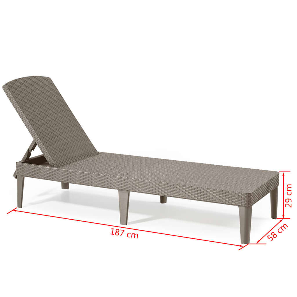 Keter chaise longue Jaipur marron cappuccino 235163