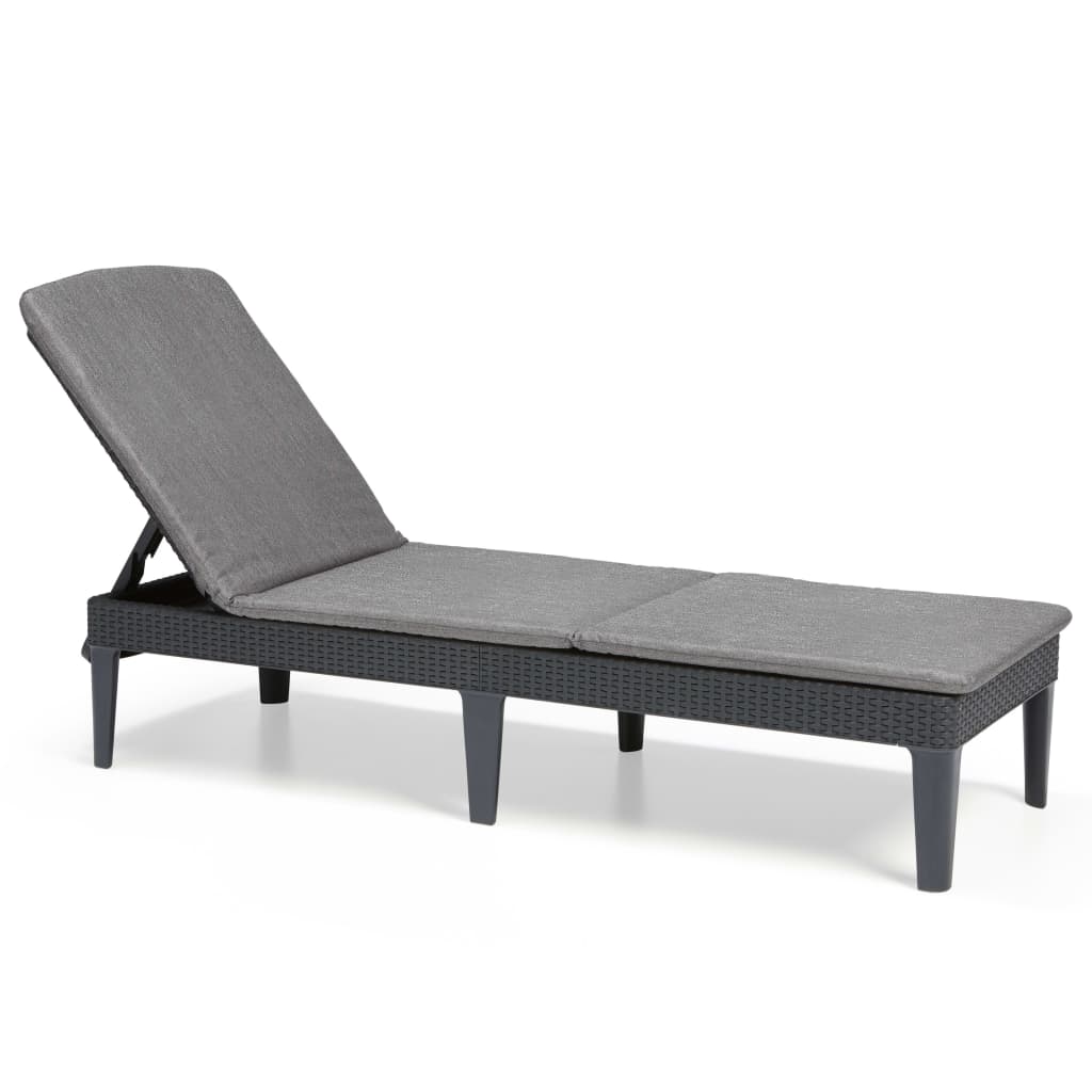 Bain de soleil Keter avec coussin Jaipur gris graphite