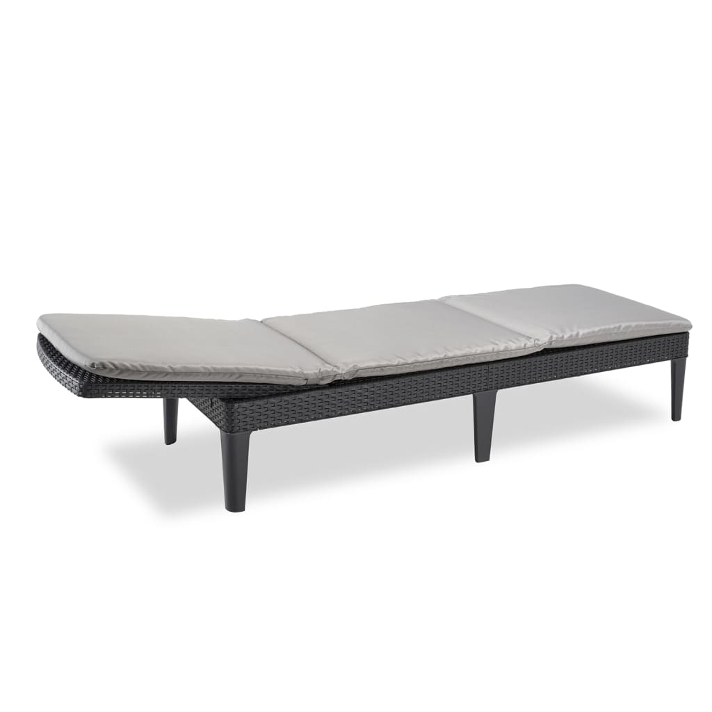 Bain de soleil Keter avec coussin Jaipur gris graphite