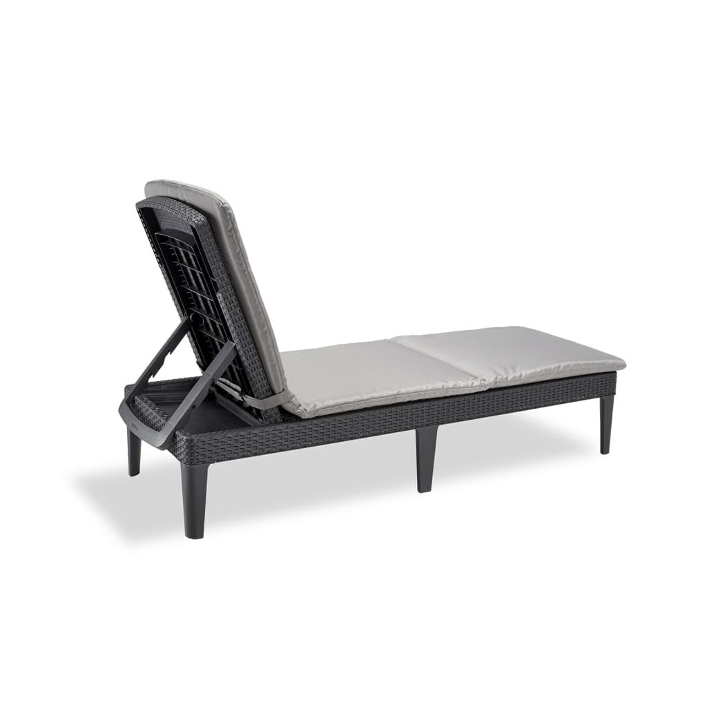 Bain de soleil Keter avec coussin Jaipur gris graphite