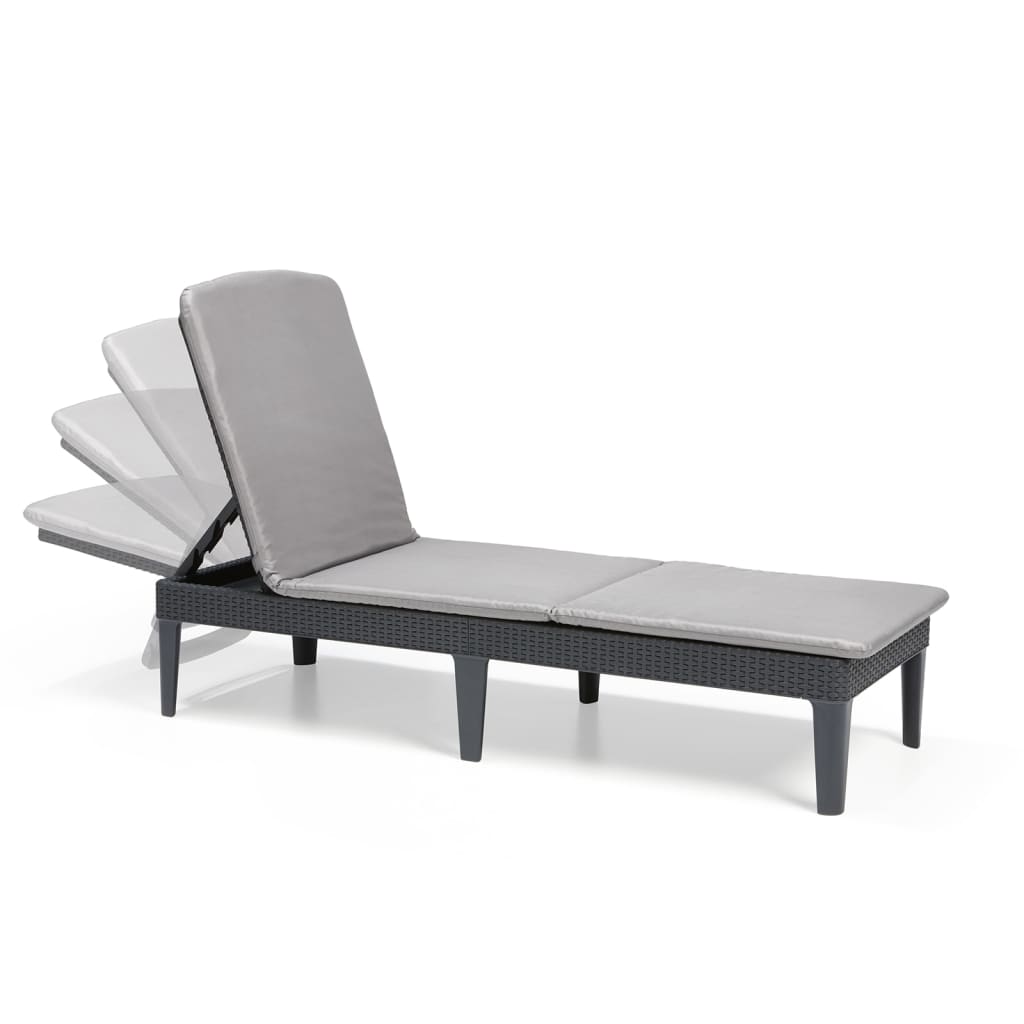 Bain de soleil Keter avec coussin Jaipur gris graphite