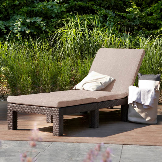 Keter bain de soleil avec coussin Daytona marron