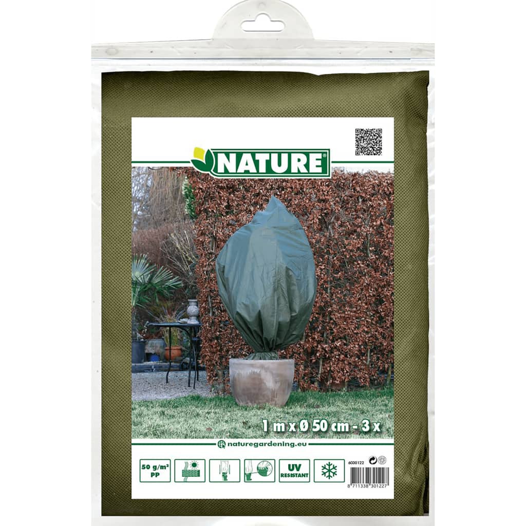 Cagoule antigel polaire d'hiver Nature 3 pièces 50 g/m² 100x50 cm vert