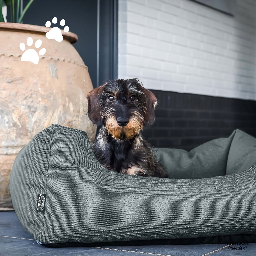 Madison Lit d'extérieur pour chien Manchester 80x67x22 cm Gris