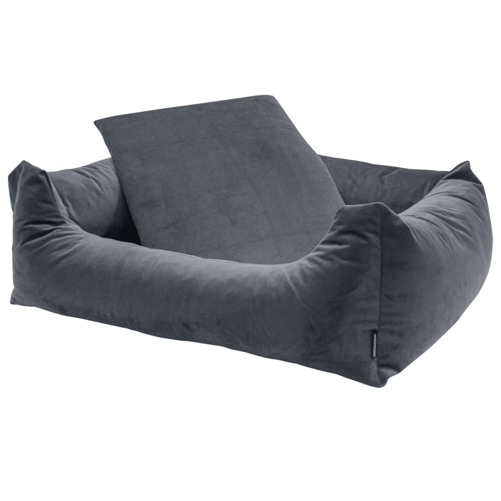 Hundebett Velvet 80x67x22 cm Grau