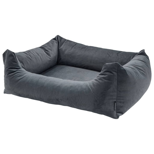 Hundebett Velvet 100x80x25 cm Grau