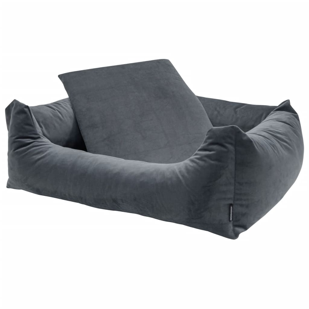 Hundebett Velvet 100x80x25 cm Grau