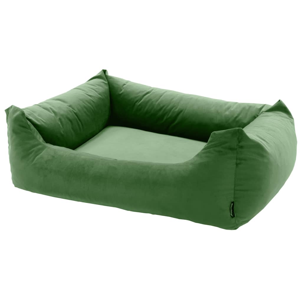 Madison Lit pour chien Velours 100x80x25 cm Vert