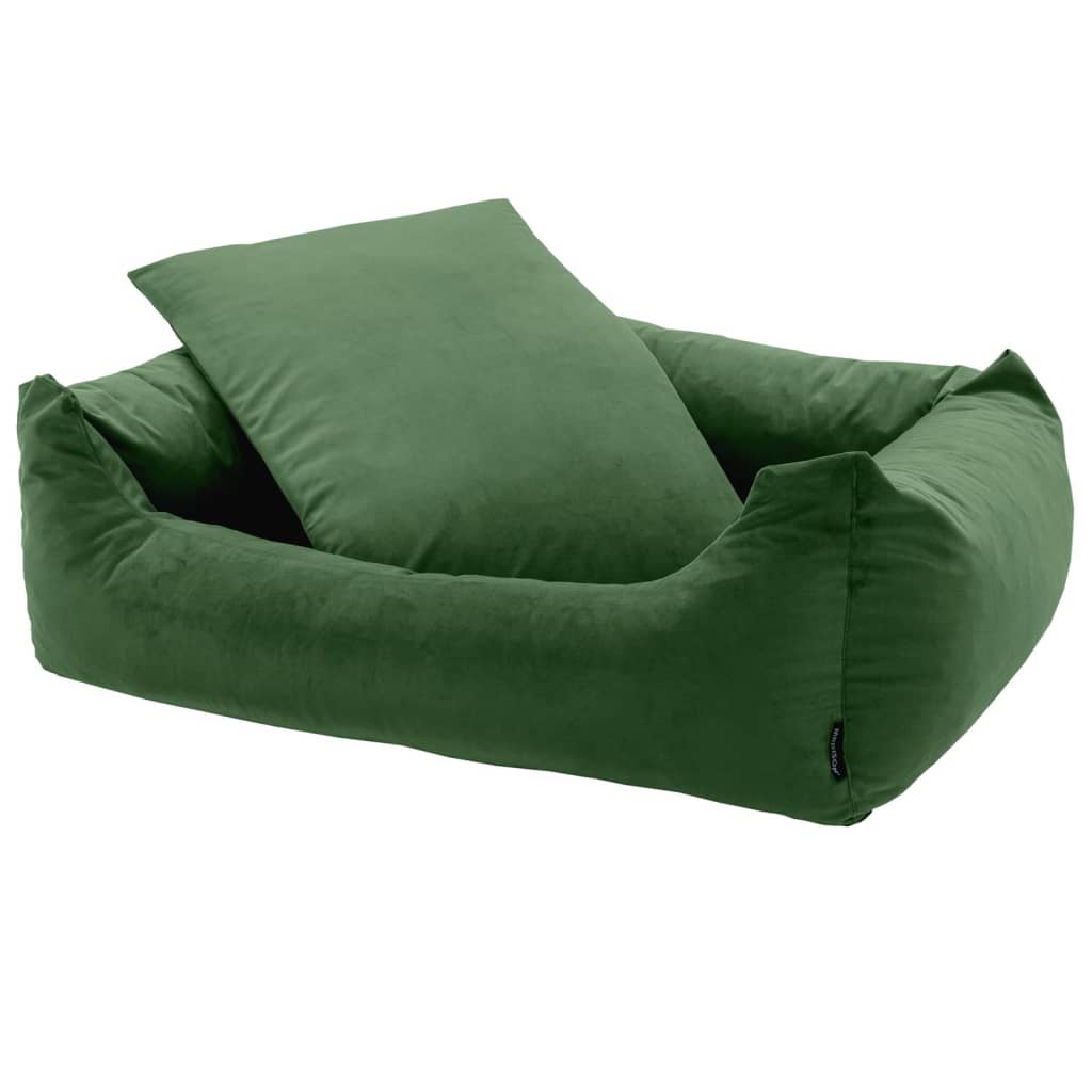 Madison Lit pour chien Velours 100x80x25 cm Vert