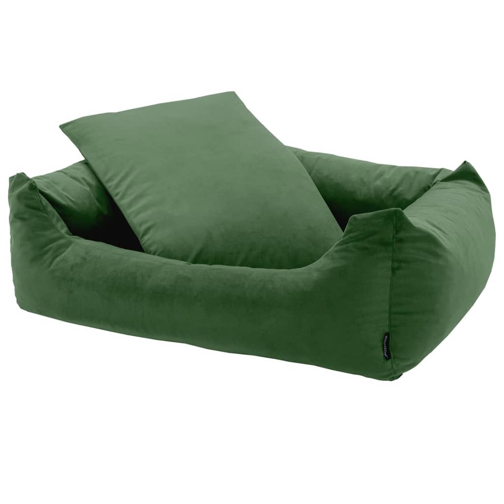 Madison Lit pour chien Velours 120x95x28 cm Vert