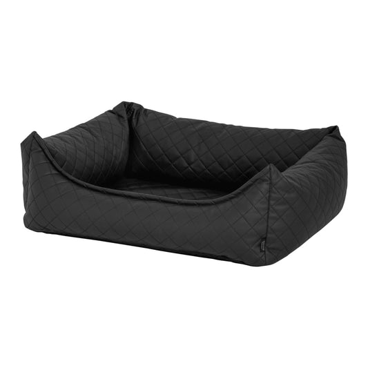 Madison Lit pour chien Skai Check 80x67x22 cm Gris