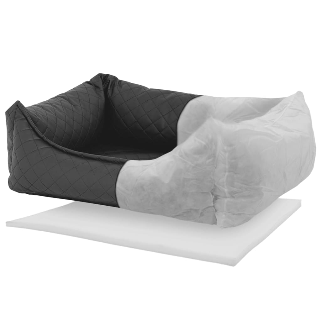 Hundebett Skai Check 80x67x22 cm Grau