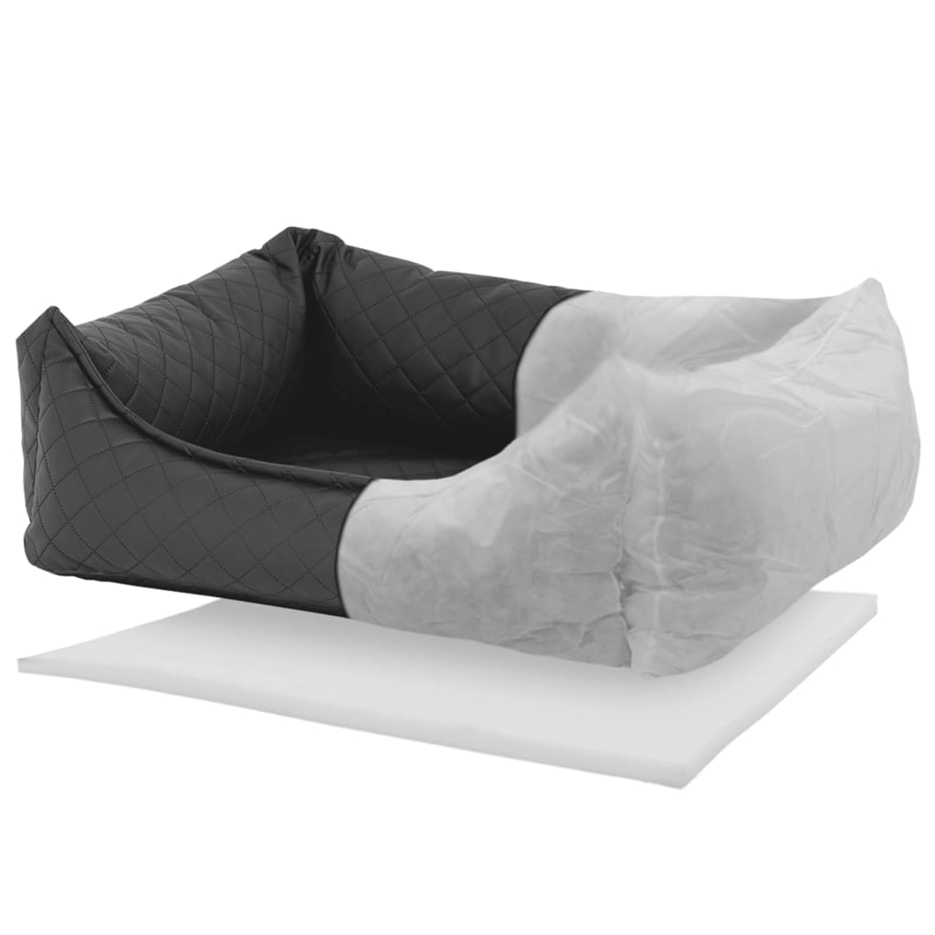 Hundebett Skai Check 100x80x25 cm Grau