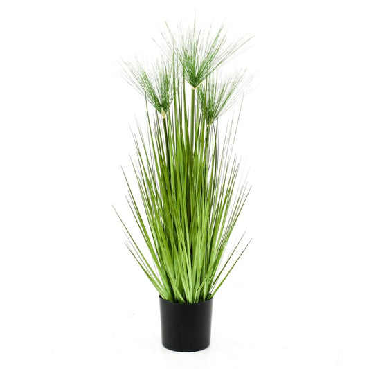 Herbe de Chypre artificielle émeraude Haspan 75 cm en pot