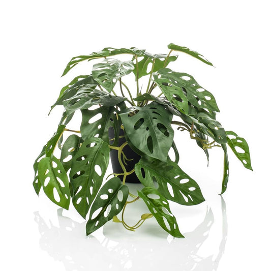 Singe Monstera artificiel émeraude 55 cm en pot