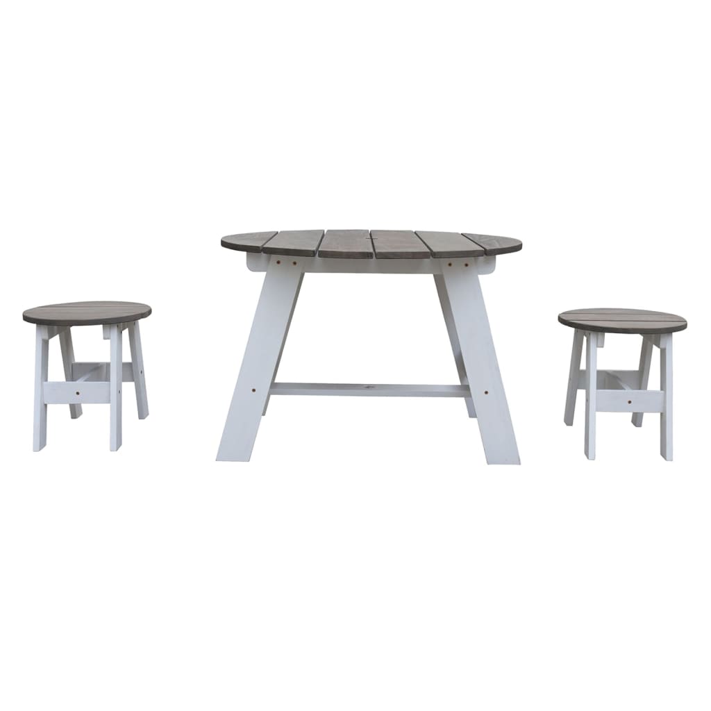 AXI 3 pièces. Ensemble de table de pique-nique pour enfants gris et blanc