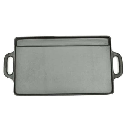 Grillplatte 2 Stück Gusseisen Wendeplatte 50x23 cm