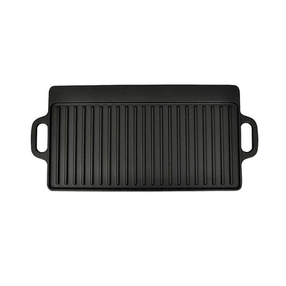 Grillplatte 2 Stück Gusseisen Wendeplatte 50x23 cm