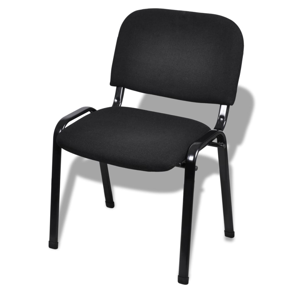 Stapelbare Bürostühle 4 Stk. Stoff Schwarz