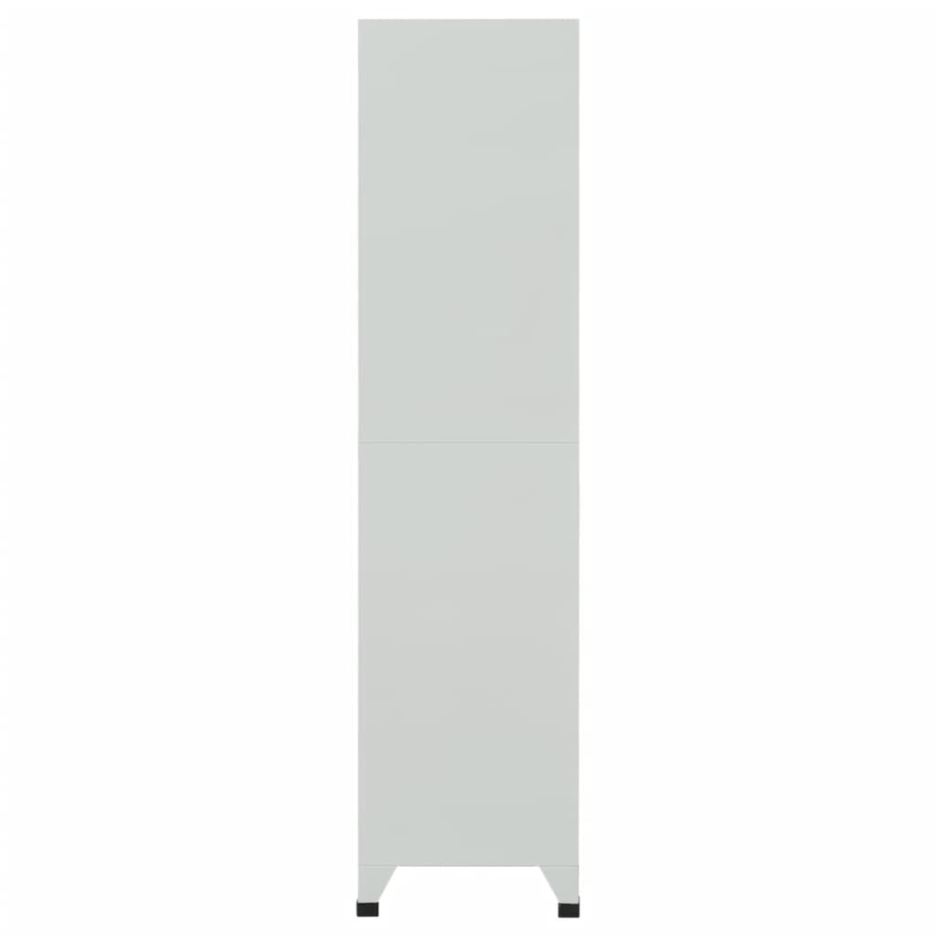 Armoire vestiaire 6 compartiments en acier 90x45x180 cm gris