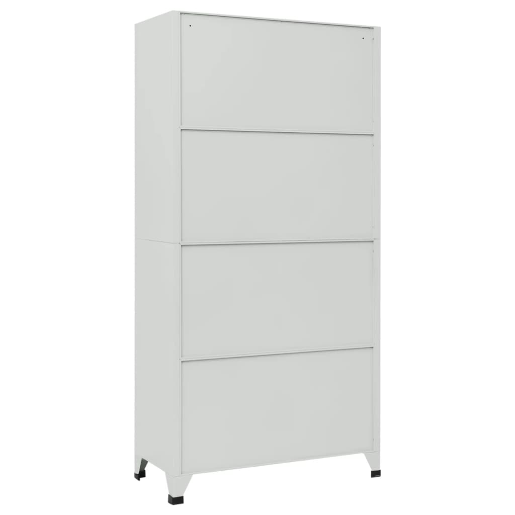 Armoire vestiaire 6 compartiments en acier 90x45x180 cm gris